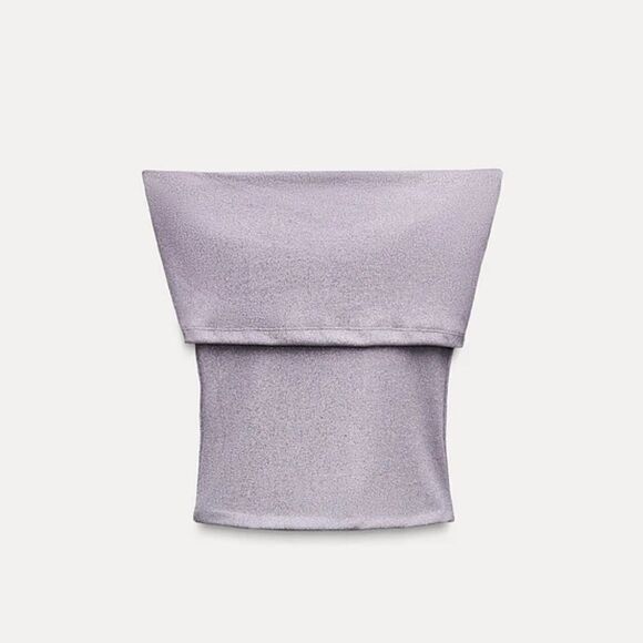 NWT ZARA METALLIC THREAD TOPโWITH RAISED FLOWERS - Picture 7 of 9